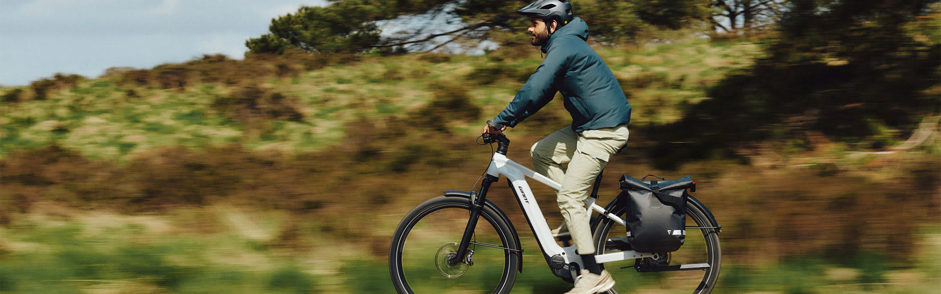 Person riding e-bike.