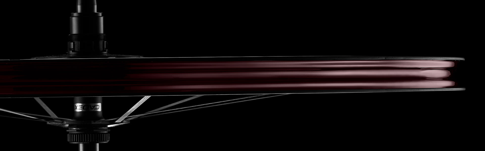 closeup of rim on black background