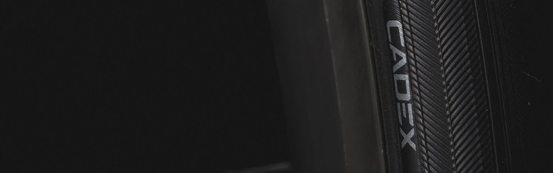 closed up CADEX logo on tire