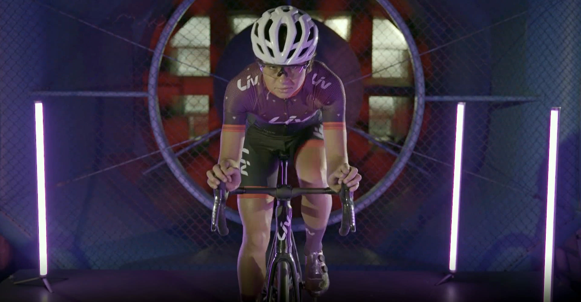 Lisa Tertsch in the wind tunnel