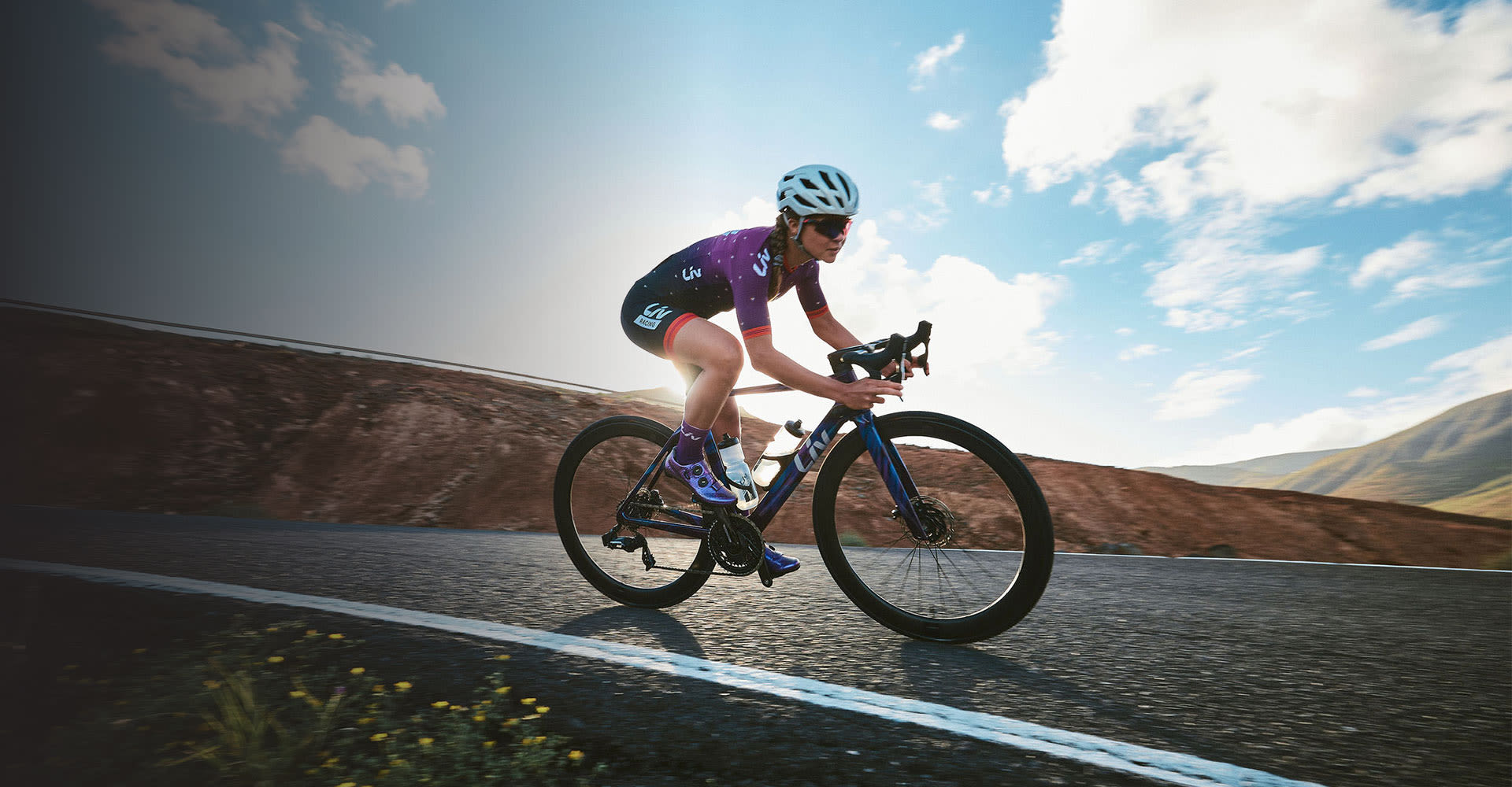 Emma running on a track