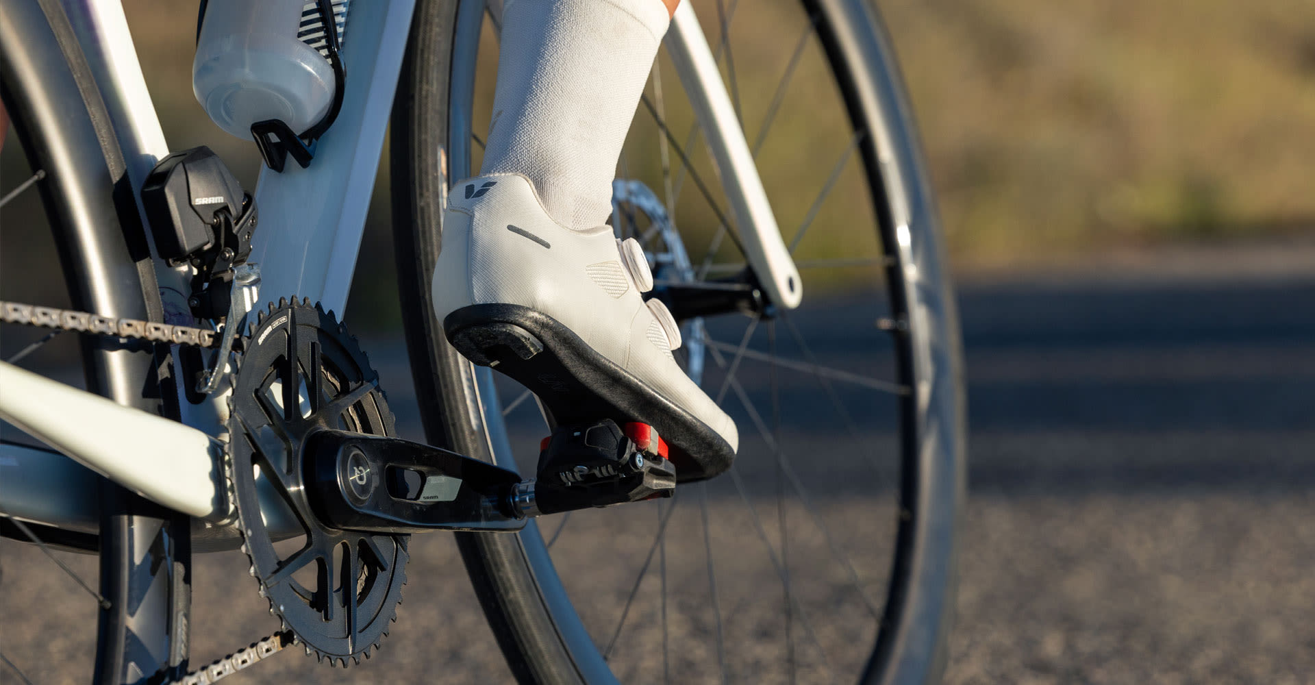 the underside of the Liv Macha clipless road cycling shoe