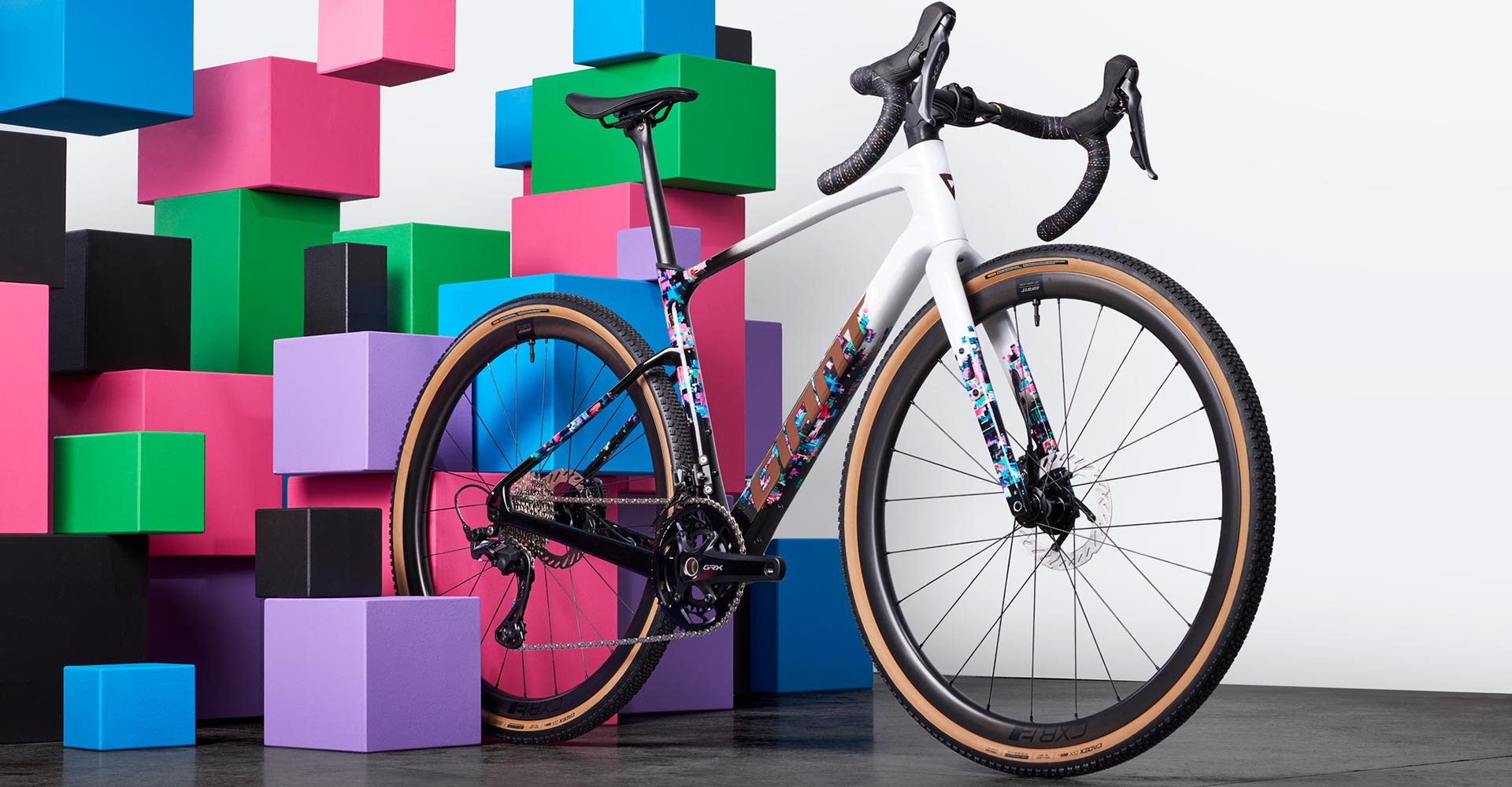 revolt bike against fun background