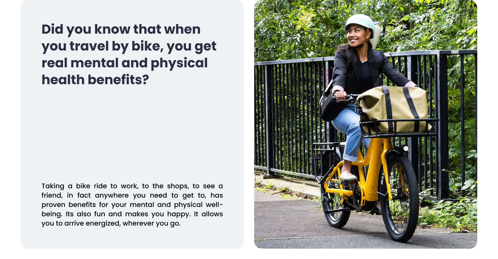 mental and physical health benefits by riding an ebike
