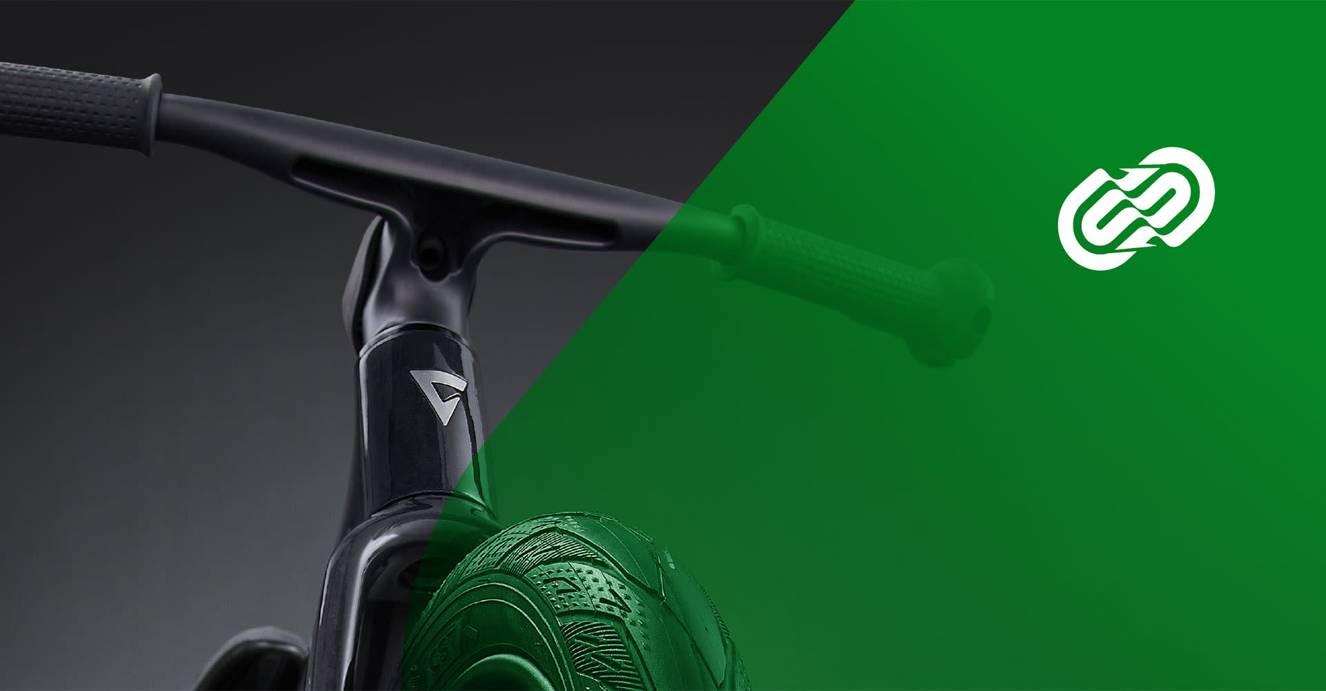 Push bike with graphic overlay