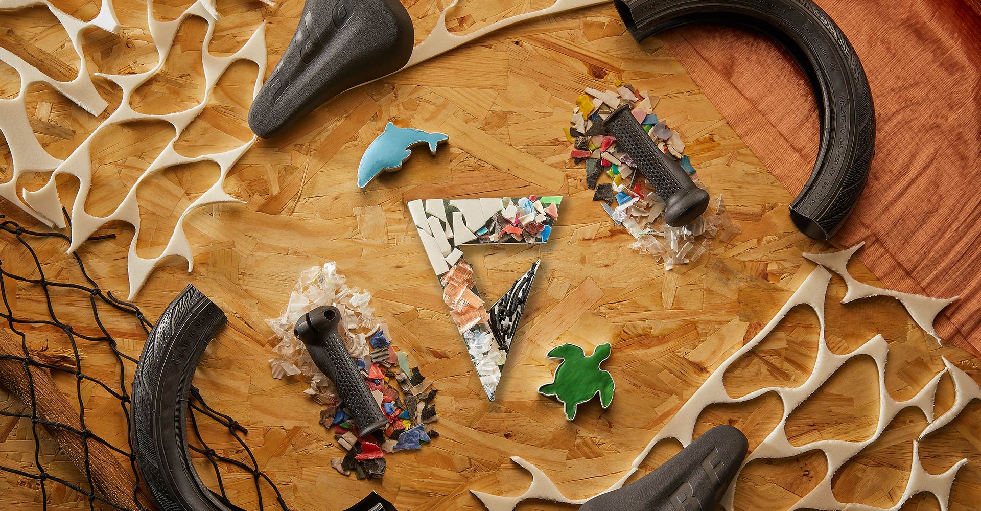 sustainable materials on plywood