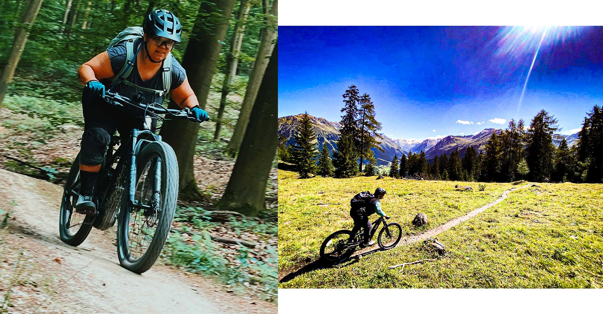 Mona's riding her bike