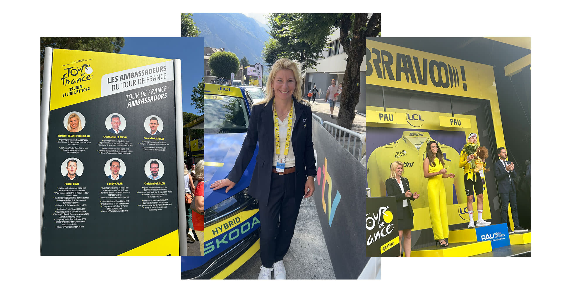 Christel Ferrier at the Tour de France