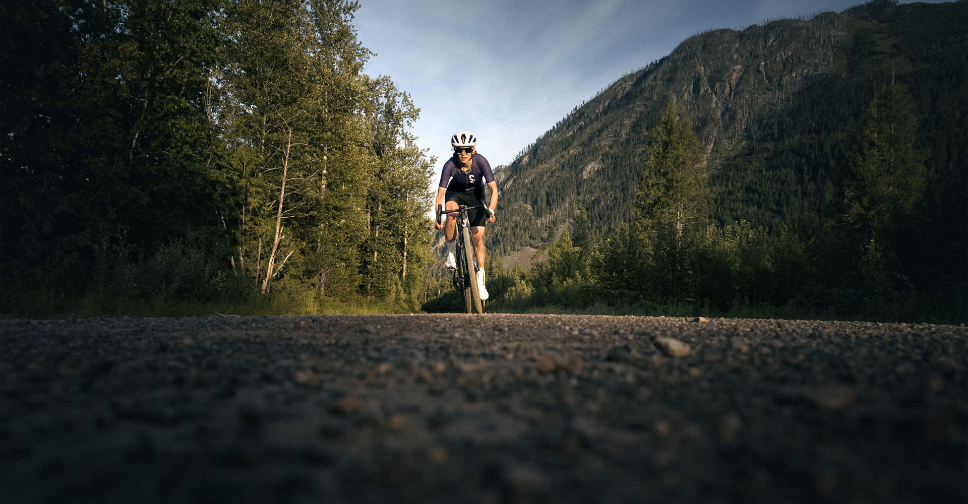 Woman riding Liv Devote Advanced SL