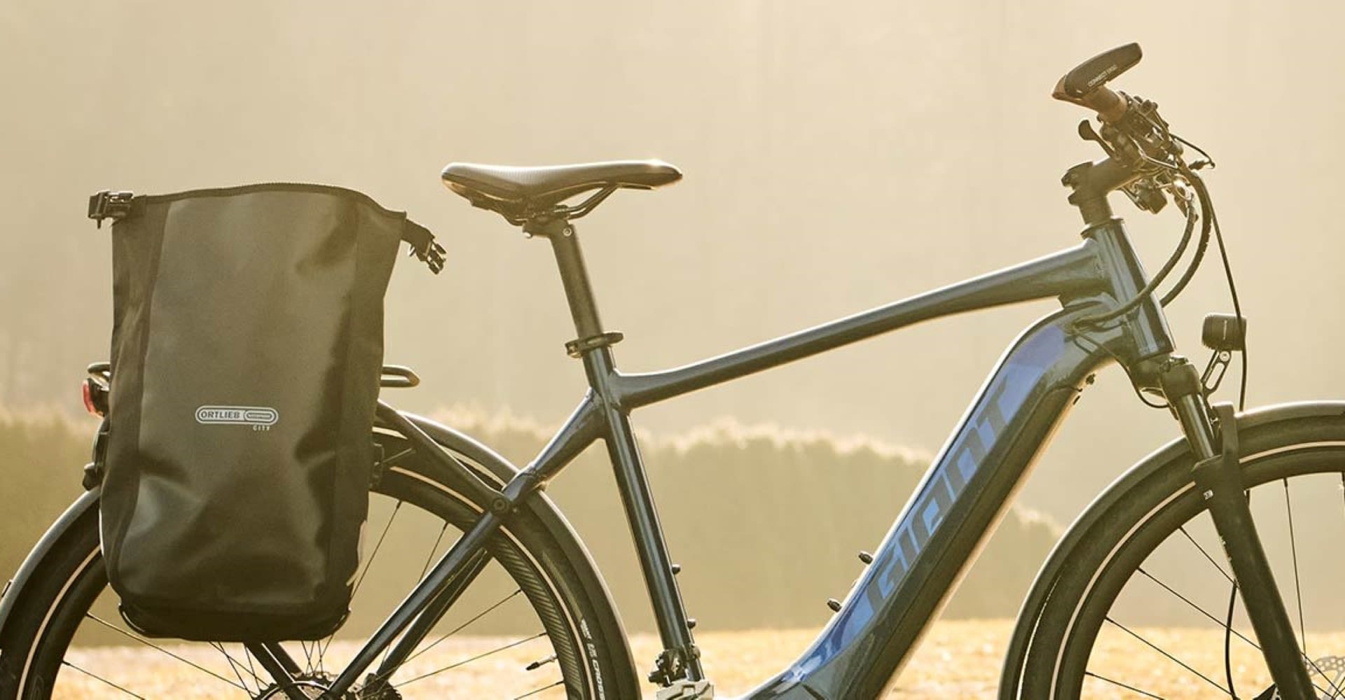 E-bike met fietstas
