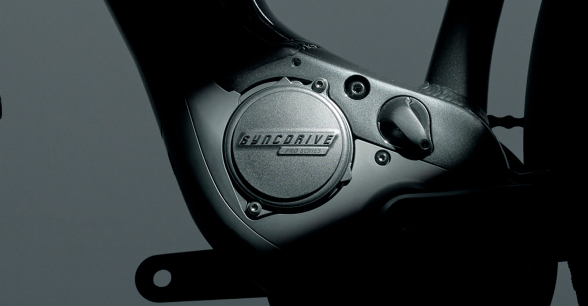 closeup of electric bike motor