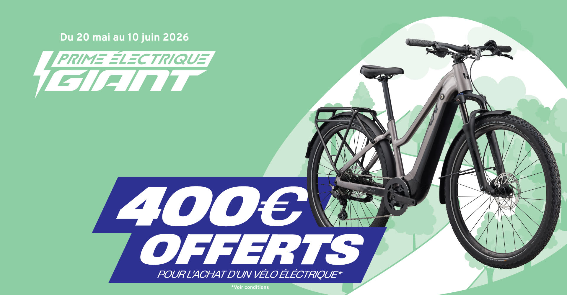 400€ de remise immédiate pour l'achat d'un vélo électrique femme avec la Prime Electrique Liv