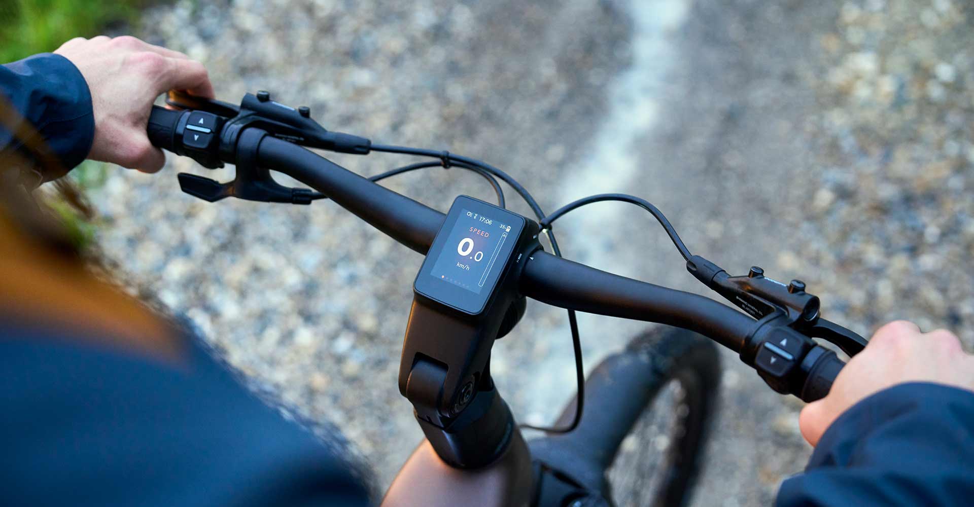 Cyclist operating an ebike