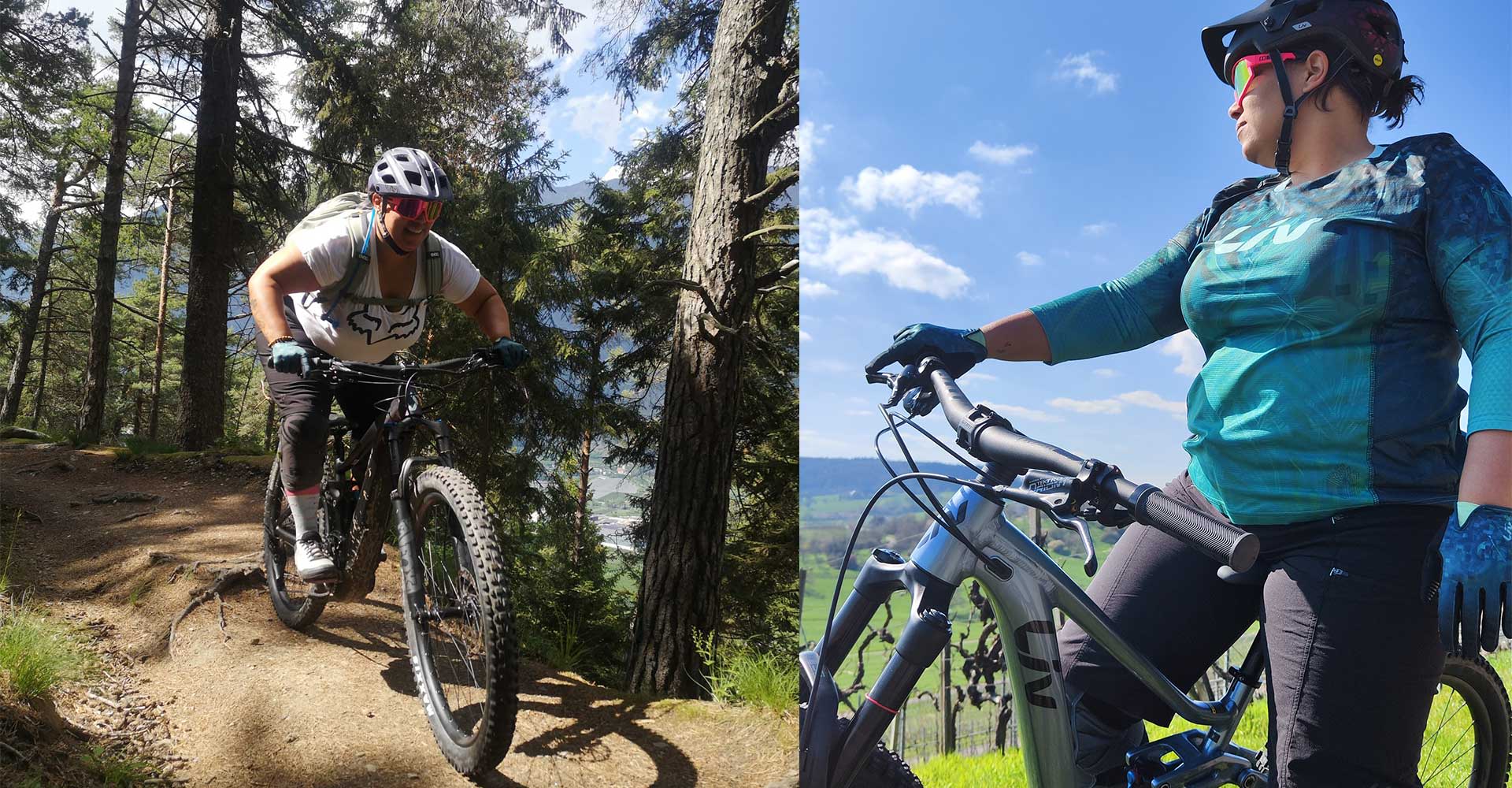 Mona and her mountain bike