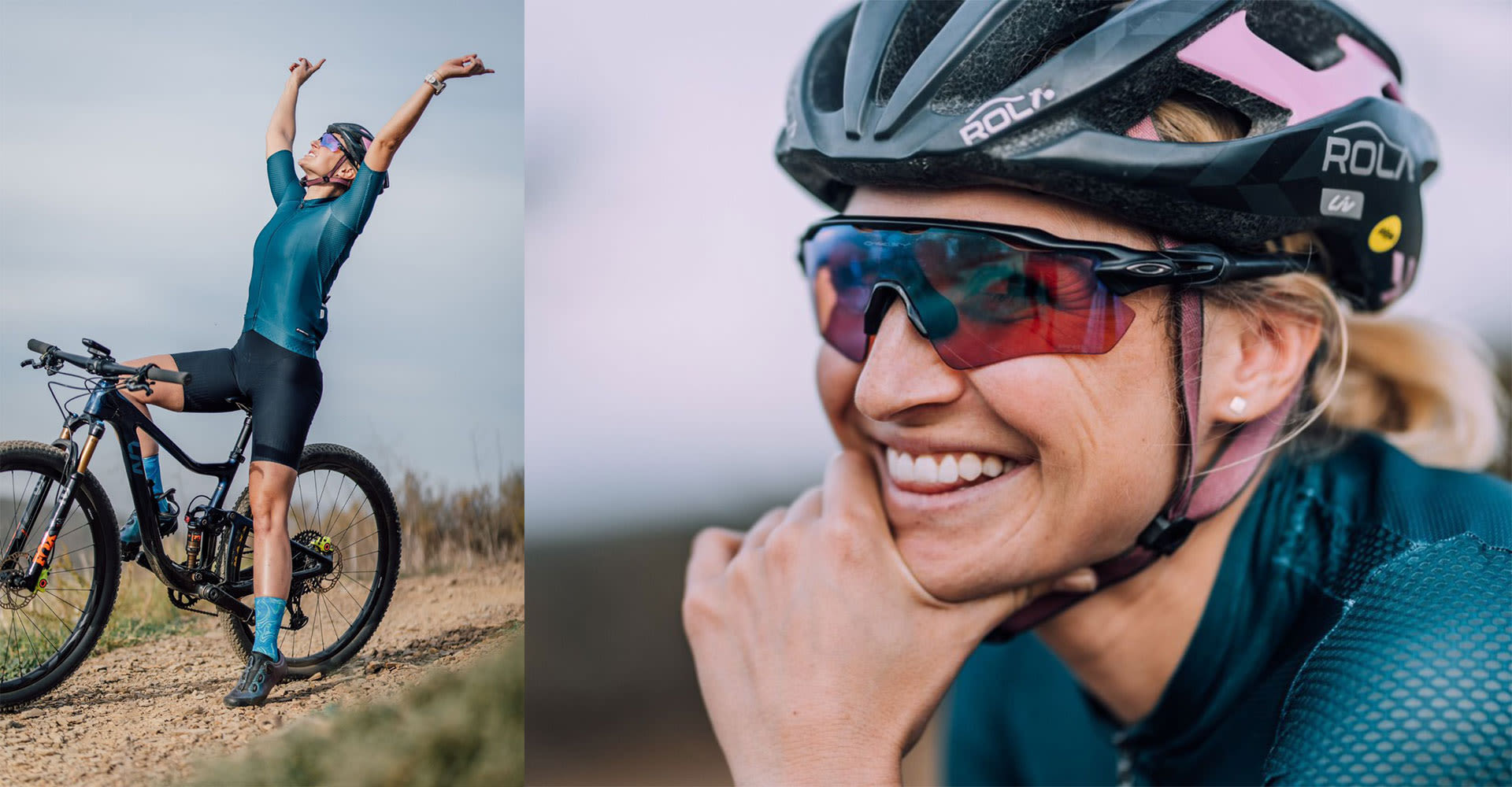 Mariske having fun on the bike