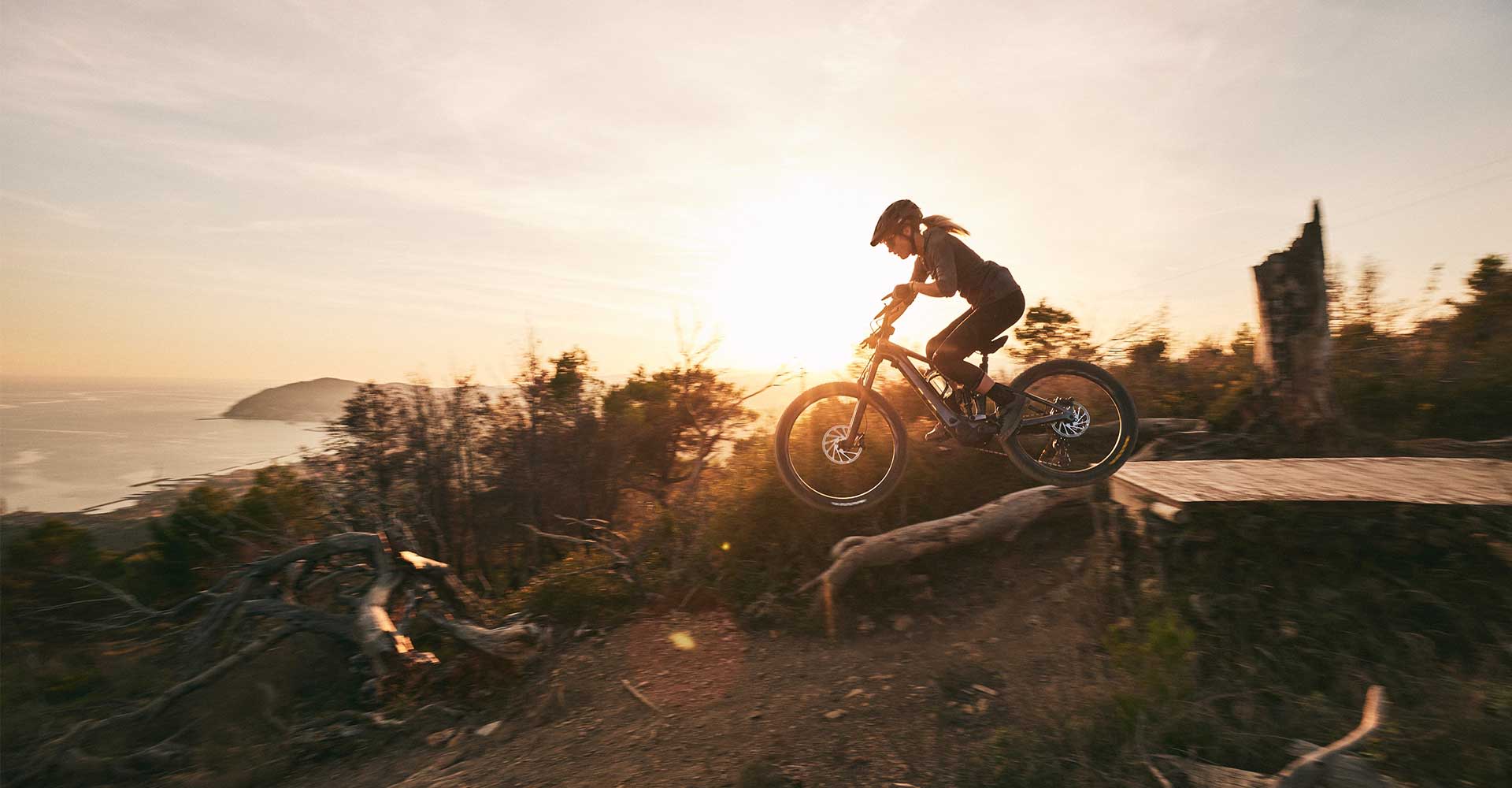 a woman on the Intrigue X Advanced E+ Elite