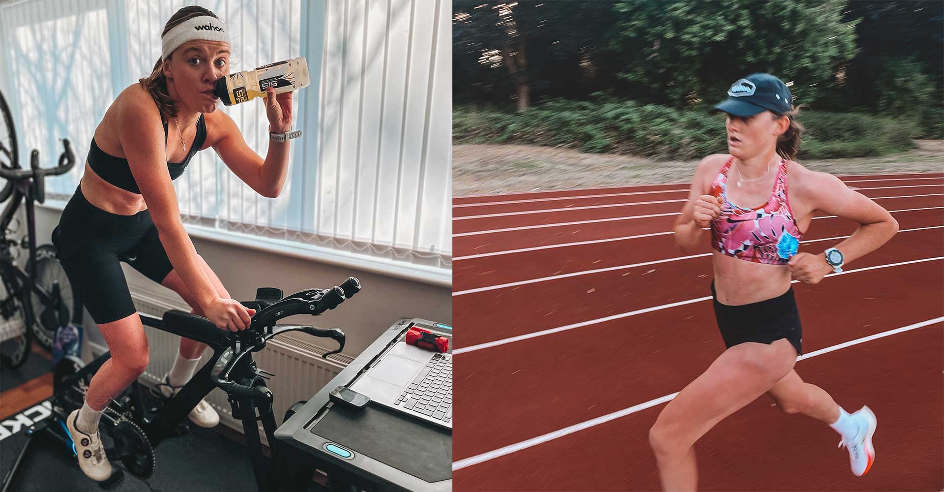 Woman training for a Triathlon
