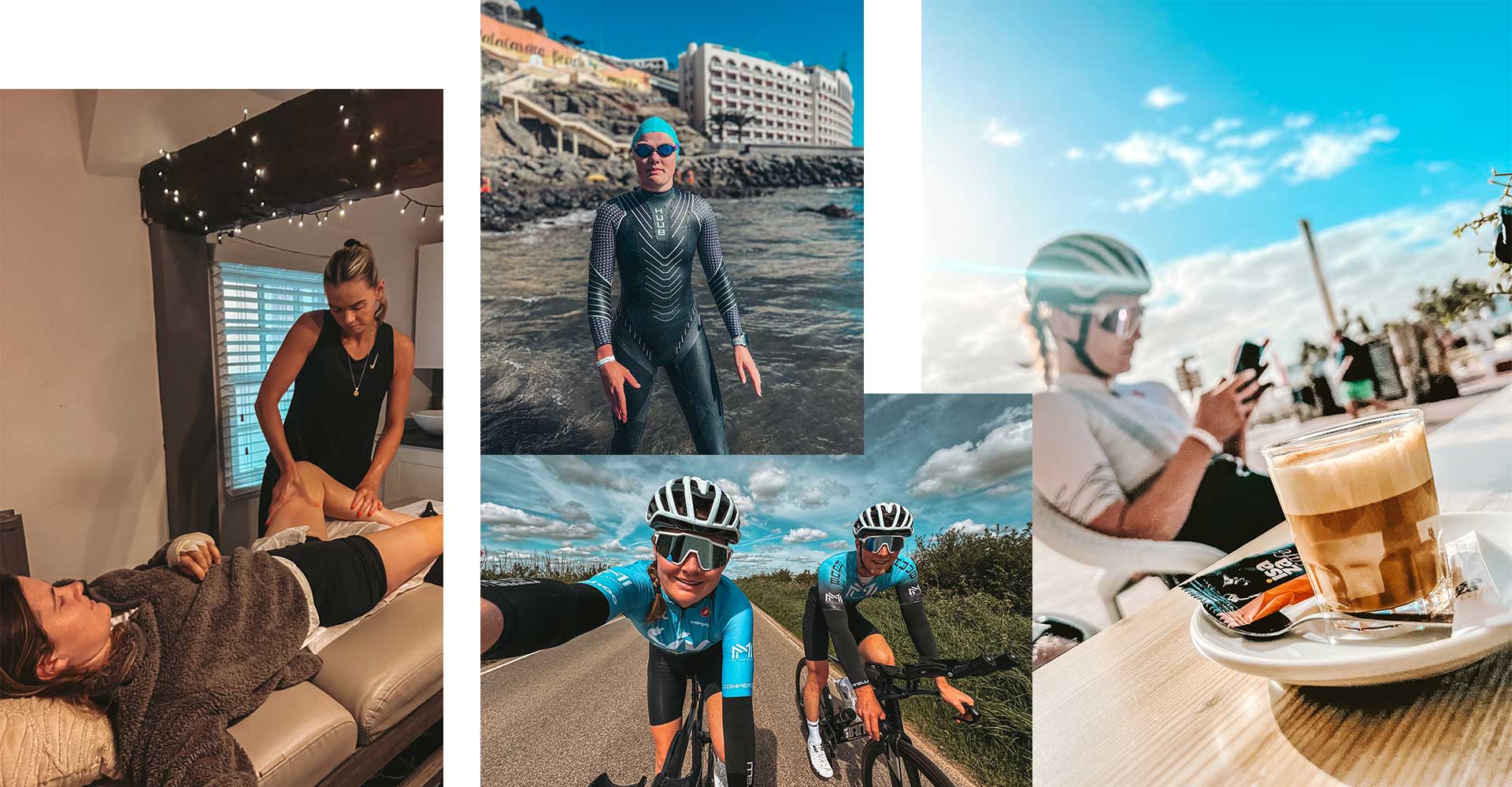 Woman training for a Triathlon