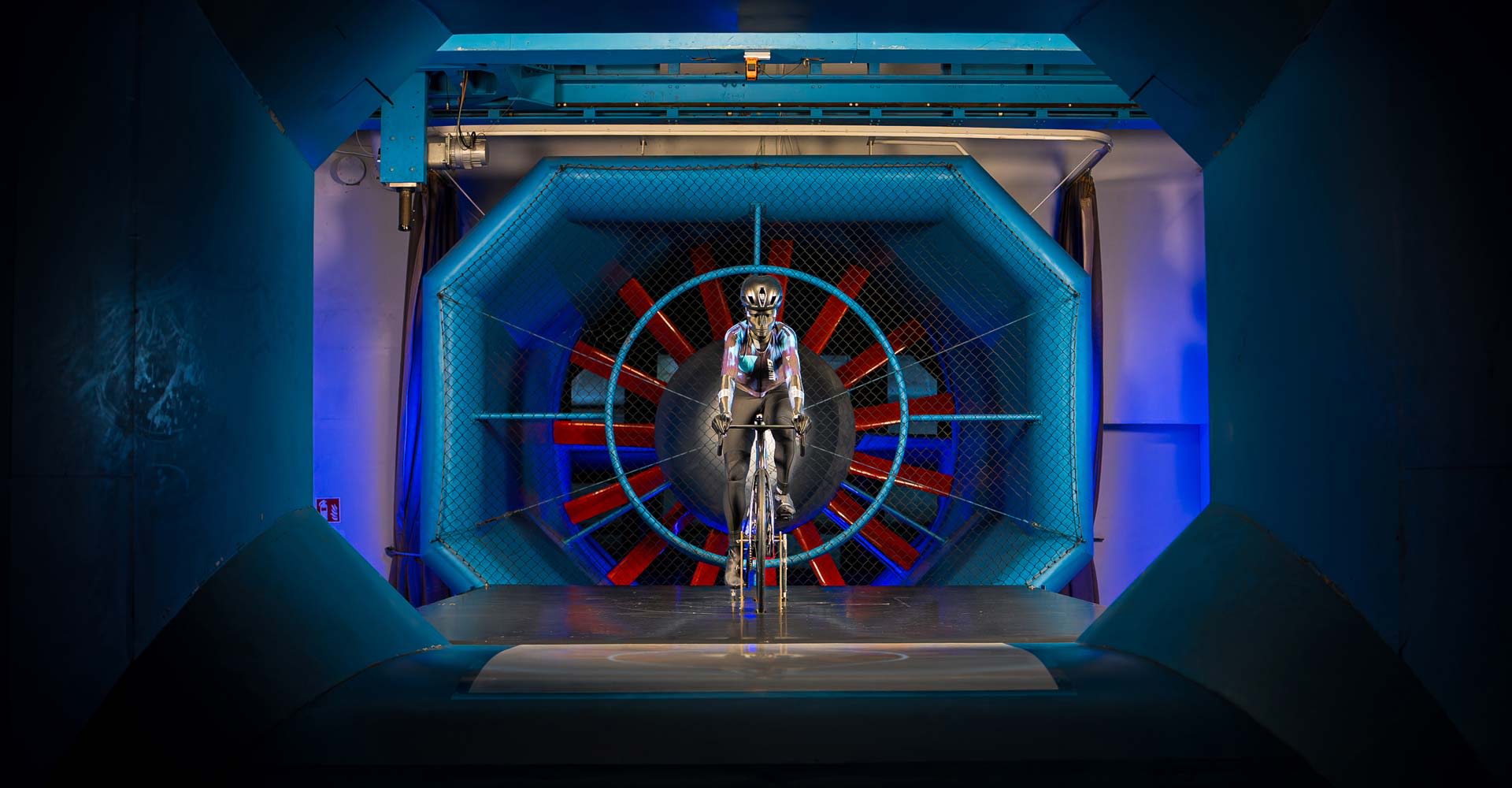Propel aero road bike being tested in wind tunnel