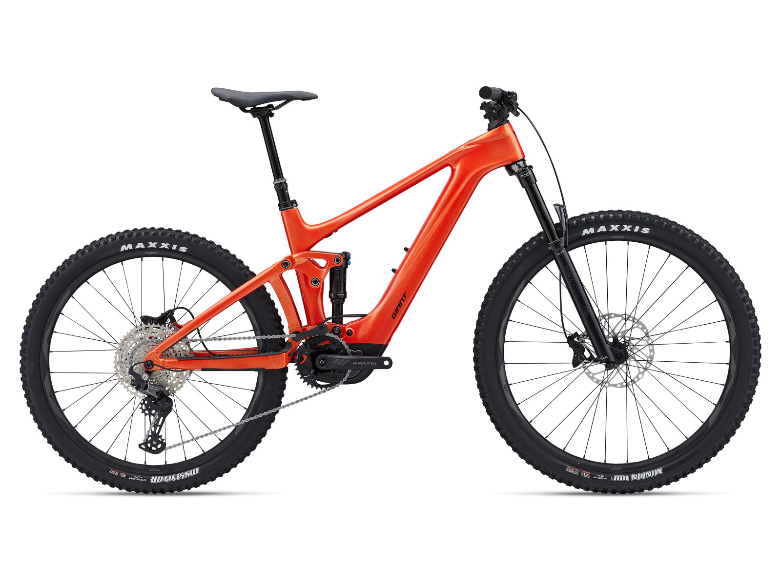Giant Trance X Advanced E+ Elite 3 e-bike, side profile on white background