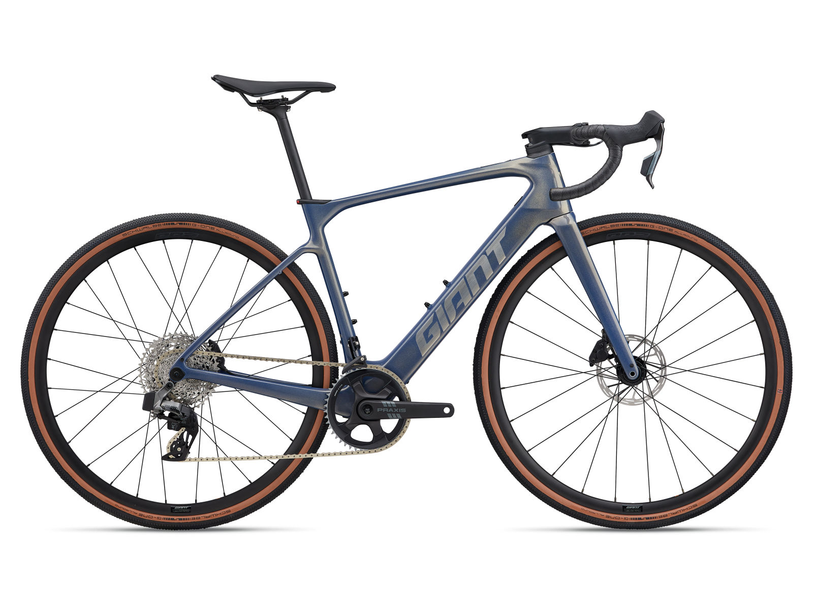 Giant Defy Advanced E+ Elite AR e-bike, side profile on white background