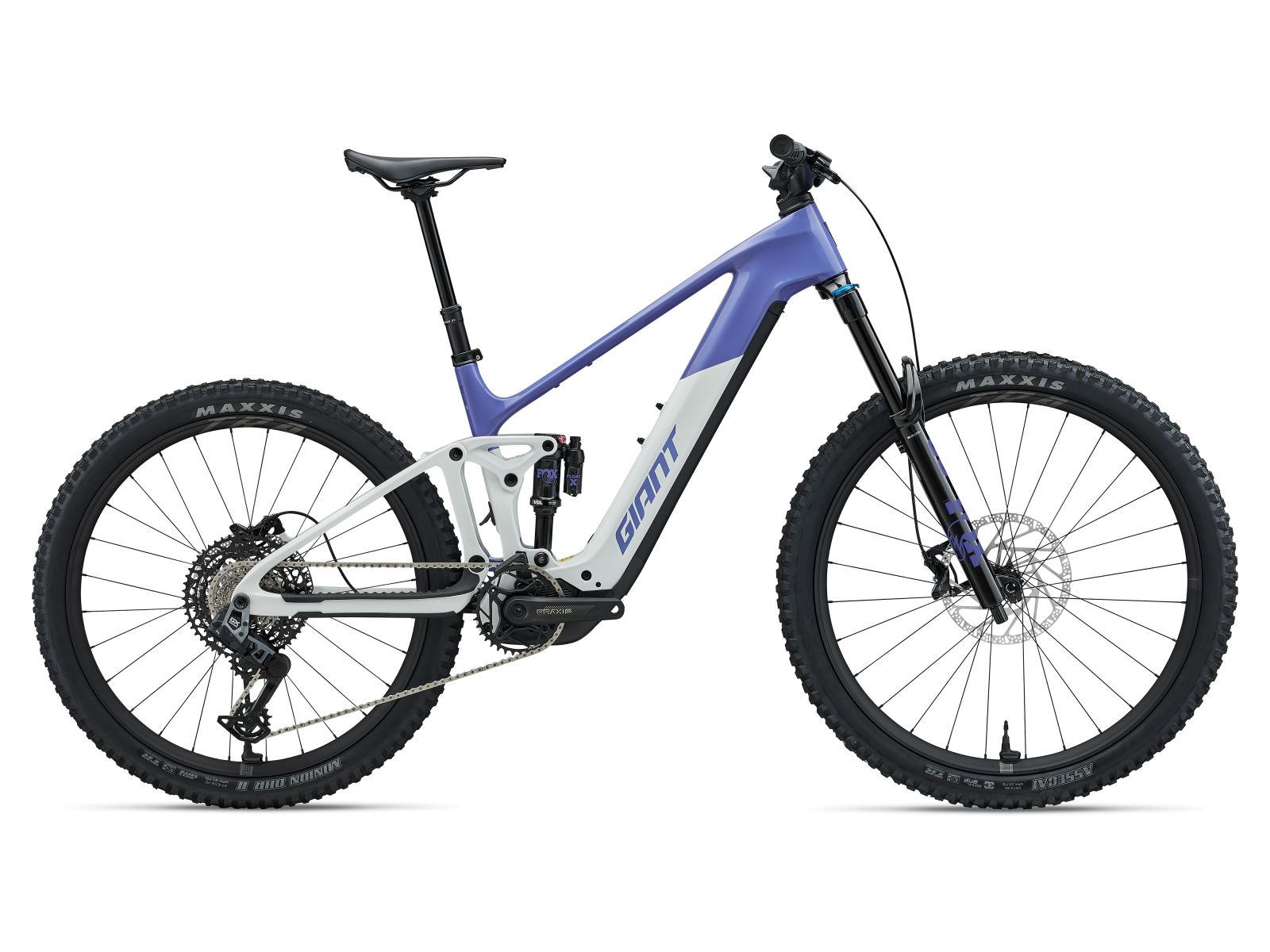 Giant Trance Advanced E+ 1 in an alternative colourway, side profile on white background