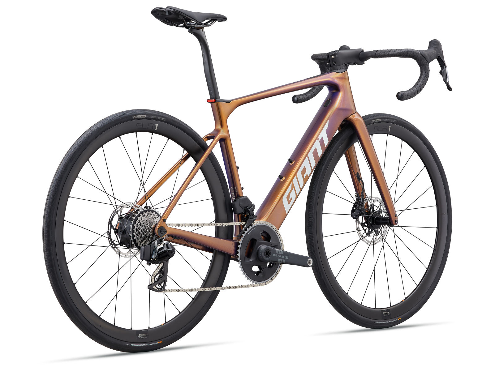 Giant Defy Advanced E+ Elite 1 rear view on white background