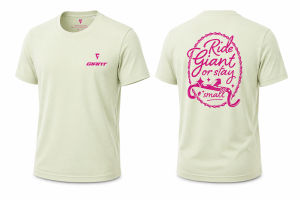 T-Shirt „Ride GIANT or stay small“ – Mint/Pink