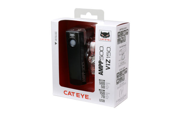 CATEYE 高亮度充電型前後燈組 AMPP500&VIZ150