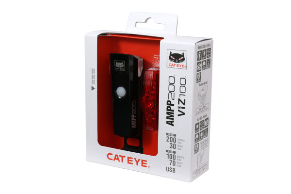 CATEYE 高亮度充電型前後燈組 AMPP200&VIZ100