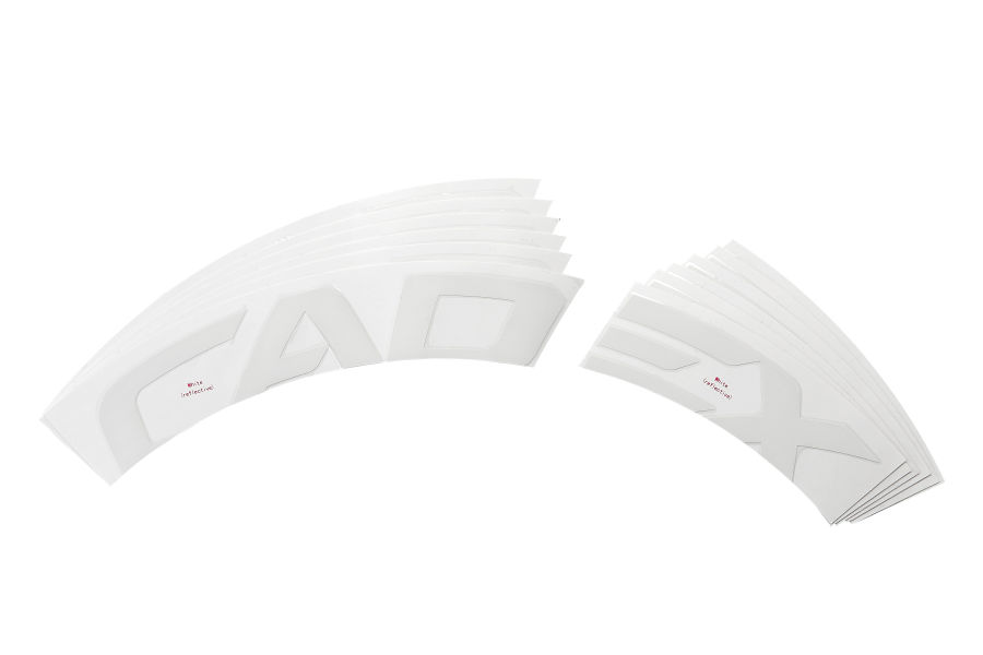 CADEX 50 碟煞輪圈貼紙 極致白(可反光) 6入裝(一輪份)