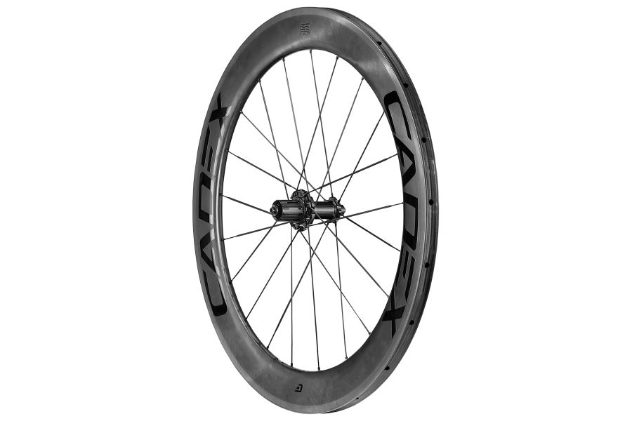 Roue arrière vélo route CADEX 65 Boyau Patins