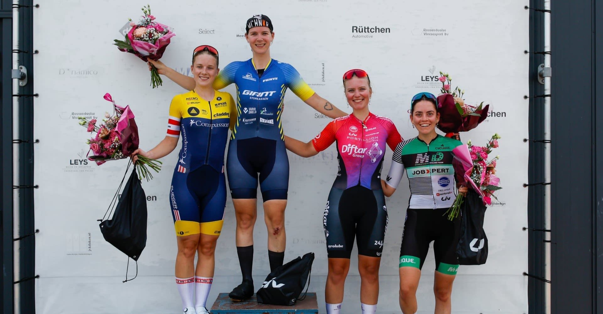 Het podium van de 9e wedstrijd
