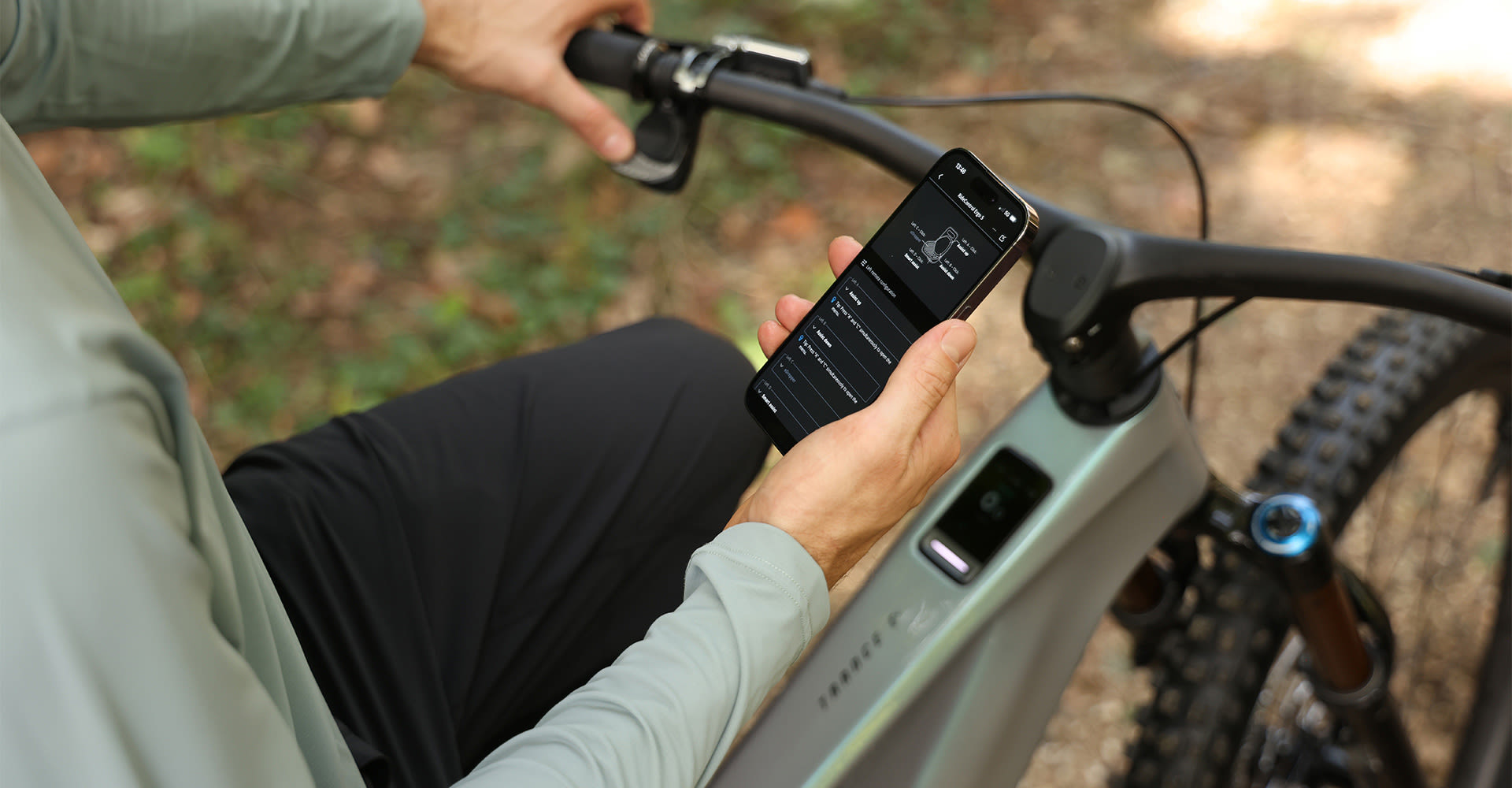 Rider using RideControl App