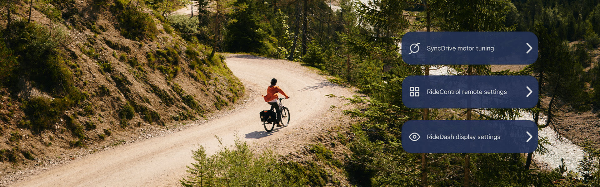Rider riding down a gravel road.