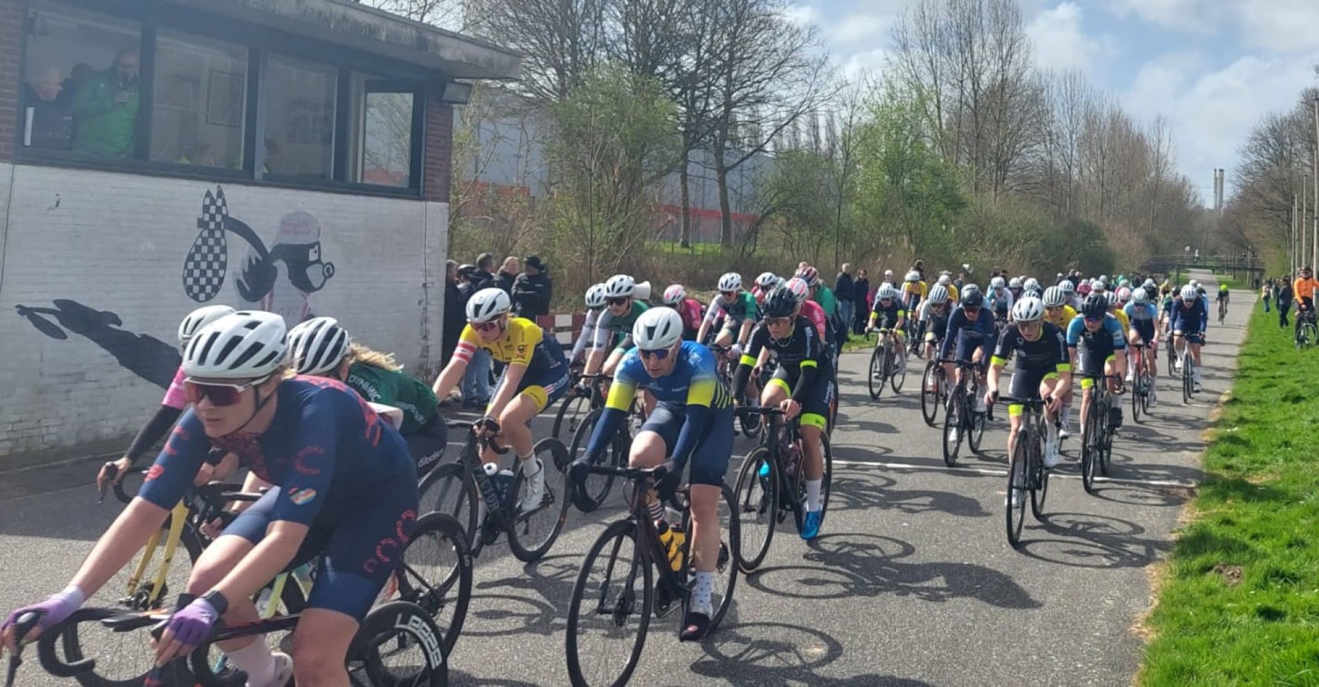 Het peloton in Dordrecht