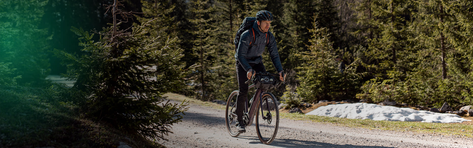 gravel cyclist on an ebike