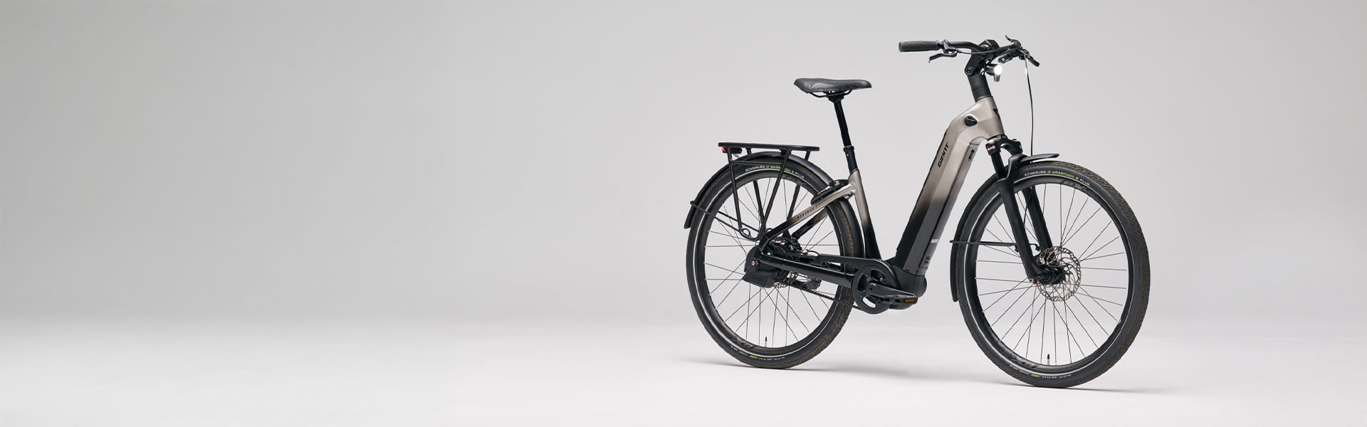 anytour electric bike on light gray background