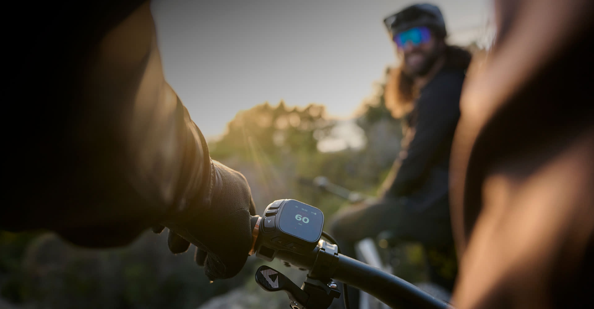 electric mountain bikers