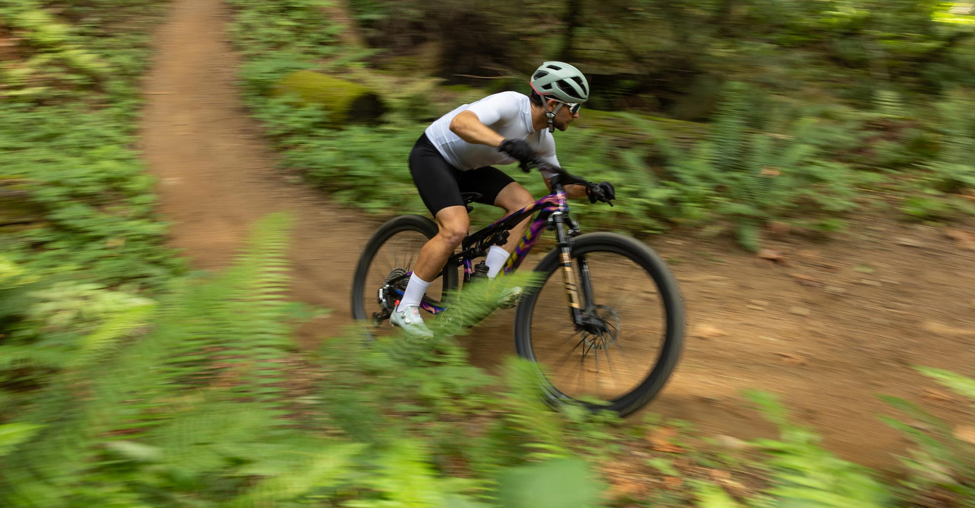 mountain biker on trail