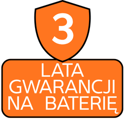 3 lata gwarancji na baterię
