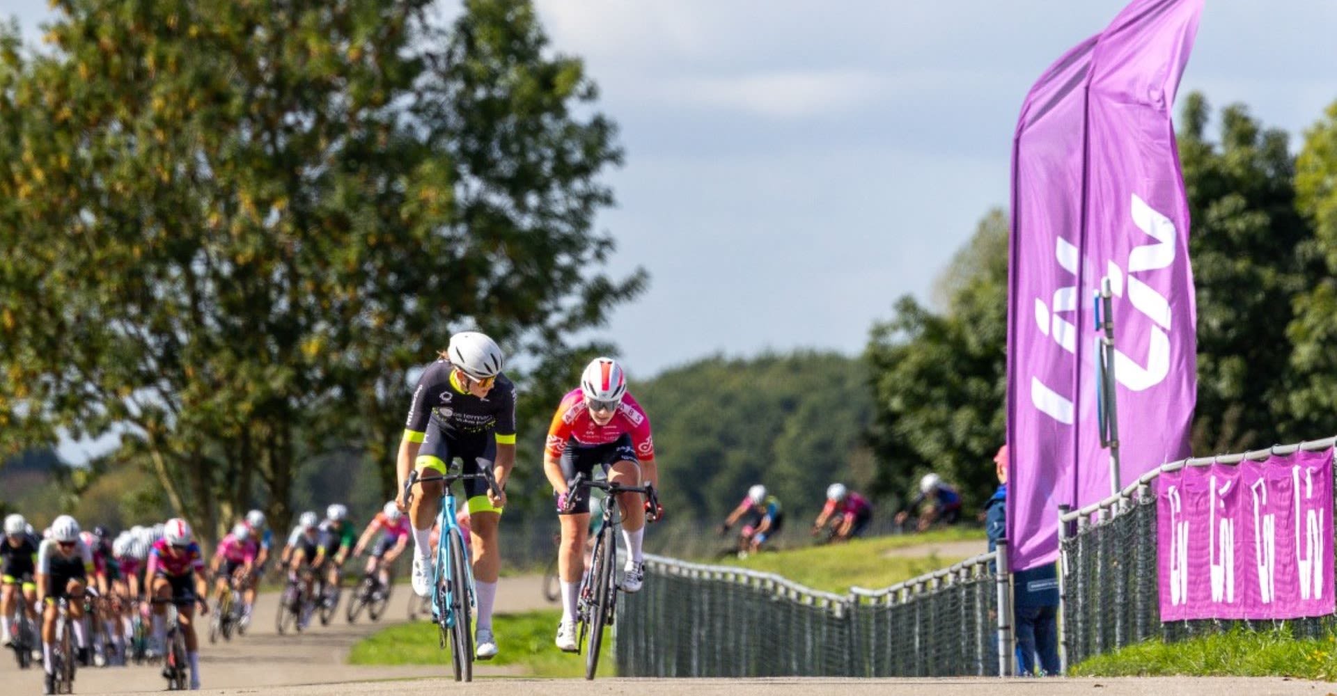 Sprint op het parcours van de Nedereindse Berg
