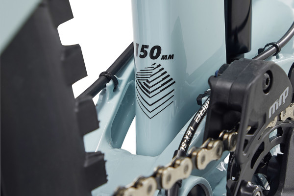 Intrigue LT 1 in Soap Suds seat tube graphics 