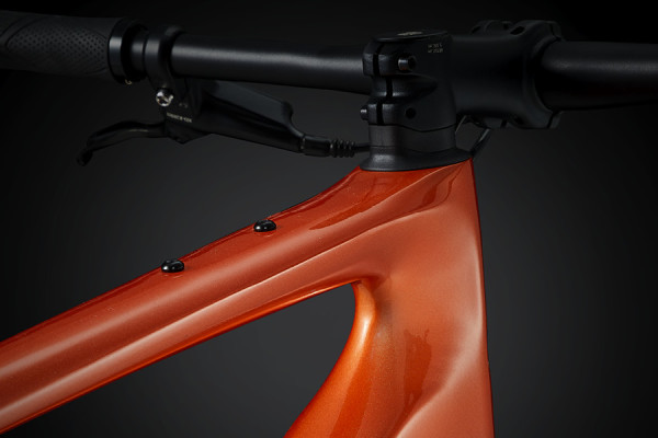 The Thrive GX features frame mounts on the top tube for attaching a small gear bag. 
