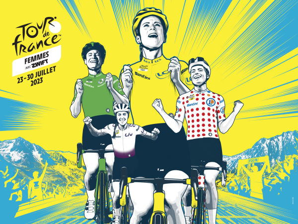 The Tour de France Femmes avec Zwift 2023 official artwork