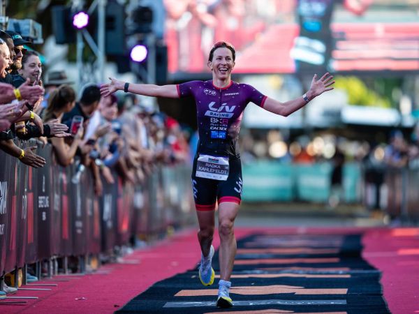 Radka Kahlefeldt on the Podium at Ironman Cairns!