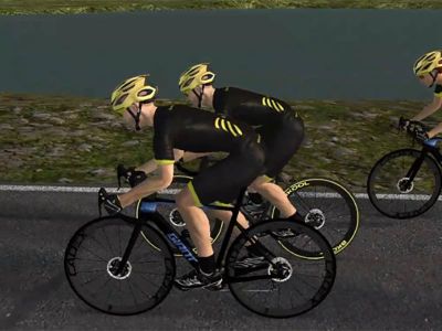 Virtual ride screenshot from Bkool