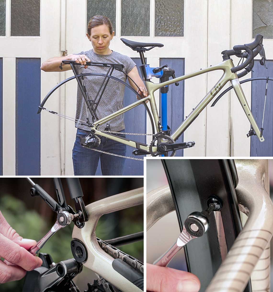 how to install a rear rack on a bike