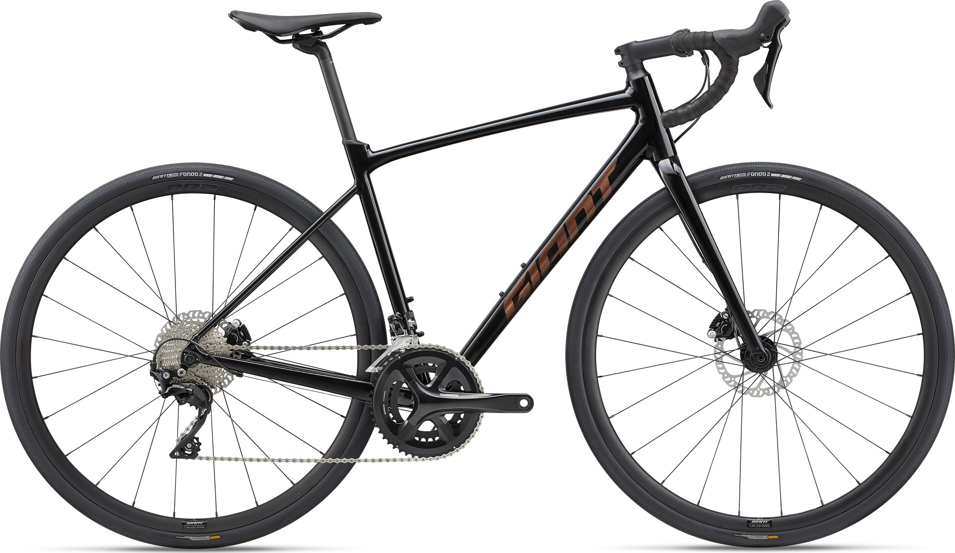 Black Giant Contend AR 1 road bike with Shimano 105 groupset and disc brakes