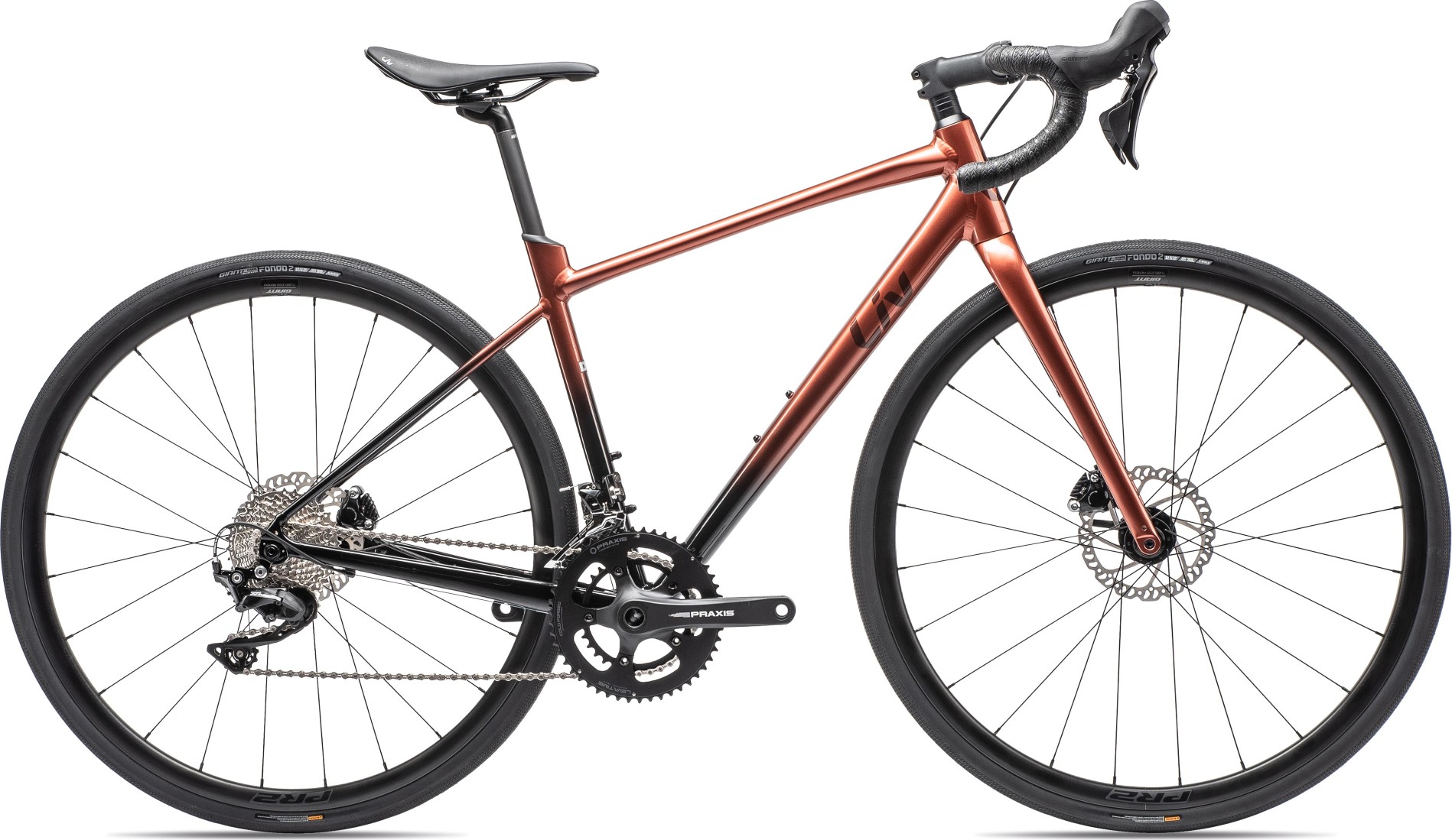 Copper Liv Avail AR 1 womens' road bike with Shimano 105 groupset and disc brakes